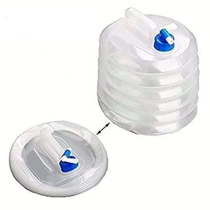 10 Litters Storage Capacity Folding Water Can Dispenser Bottle Jar // Plastic Collapsible Water Can Dispenser for Home Office Kitchen Outdoor Travel