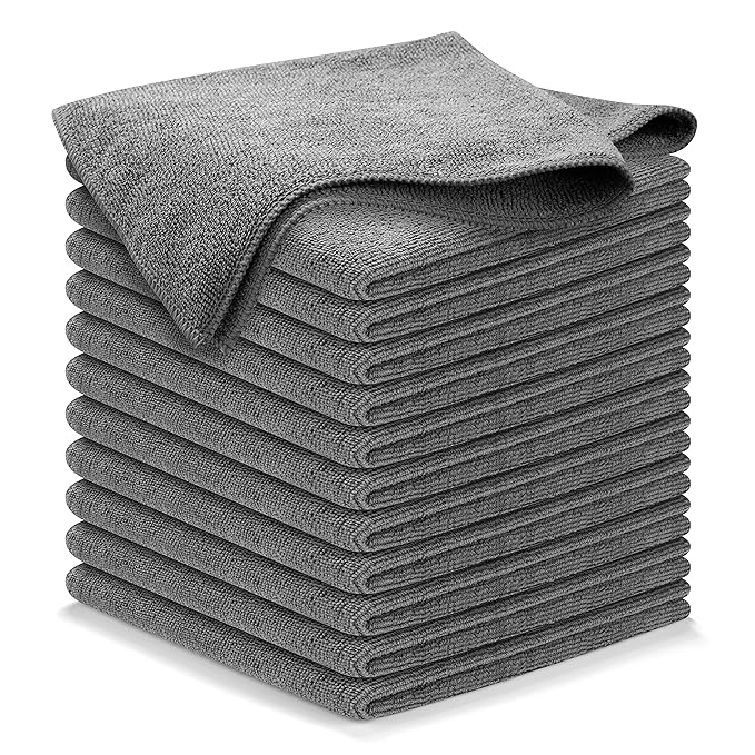 10x GRIP-ROOT WEAVE - TRAP MORE, WORK LESS: Ultra-absorbent microfiber towels Grip Root weave works like PLANT ROOT FOLLICLES, sucking up & LOCKING AWAY 8x to 10x its weight in liquid, particulates, moisture, grime and dirt in far LESS TIME than traditional ‘Heavy Duty’ microfiber cloths. PERFORMANCE OPTIMIZED - WON’T LINT, SCRATCH, PILL, SWIRL, SHED or BLEED like a thin, cheaply made microfiber cleaning cloth for cars. RAPID DRY release layers make these the ideal microfiber cleaning cloths for cars, creating that spectacular, SWIRL FREE MIRROR SHINE.