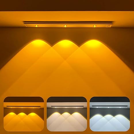 The Home Remedy Under The Cabinet Lights 40 cm | USB Rechargeable | Motion Light Home | Removable Dimmable Closet Light, Wireless Under Counter Lights for Kitchen Counter, Stair Light